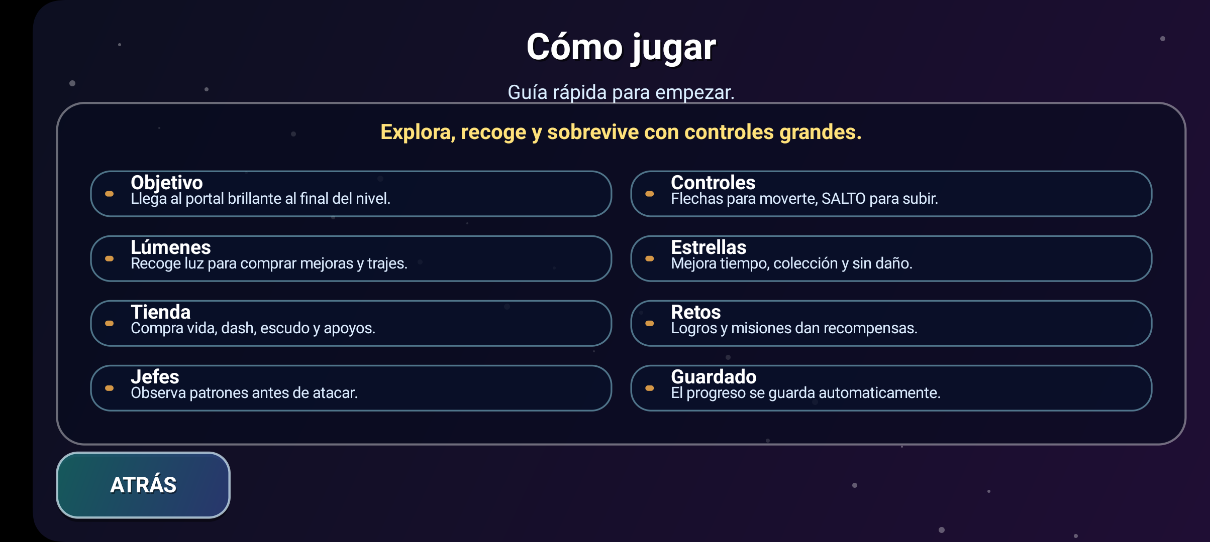 Pantalla Como jugar de Auralia
